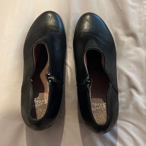 Dansko black leather booties